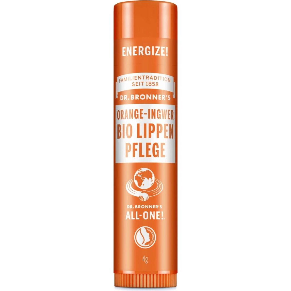 Balsamo Labbra Dr Bronner's Orange Ingwer 4 g