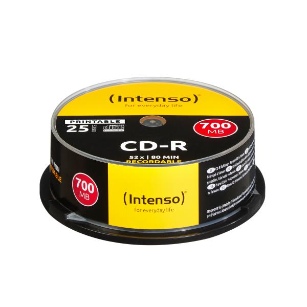 CD-R Riscrivibile INTENSO 1801124 52x 700 MB 25 pcs 700 MB