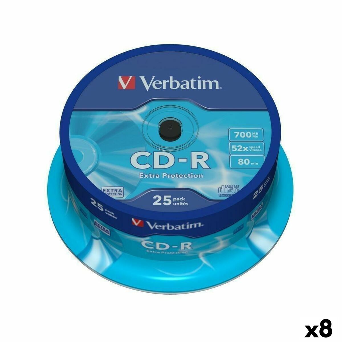 CD-R Verbatim Extra Protection 700 MB 52x 25 Pezzi (8 Unità)
