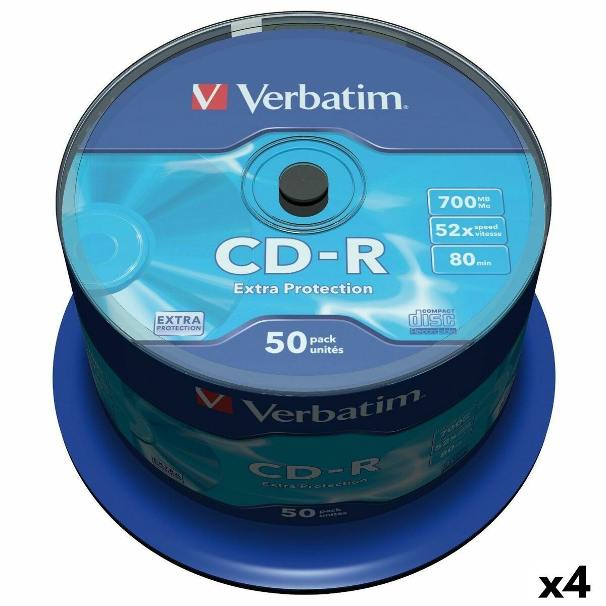 CD-R Verbatim Extra Protection 700 MB 52x 50 Pezzi (4 Unità)