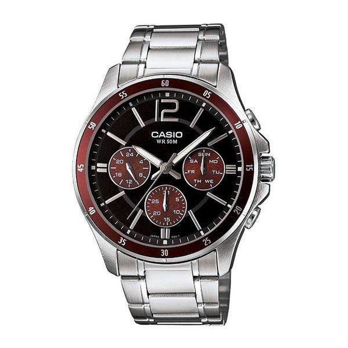 Orologio Uomo Casio MULTIFUNCTION CALENDAR - BLACK & BORDEAUX (Ø 43,5 mm)
