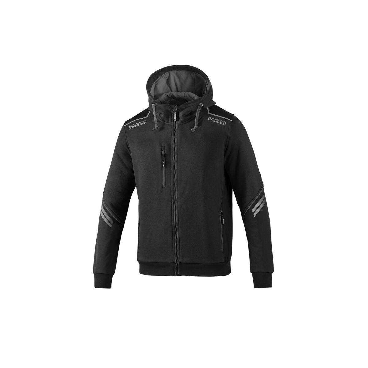 Felpa con Cappuccio Uomo Sparco TW Nero Grigio Taglia:S