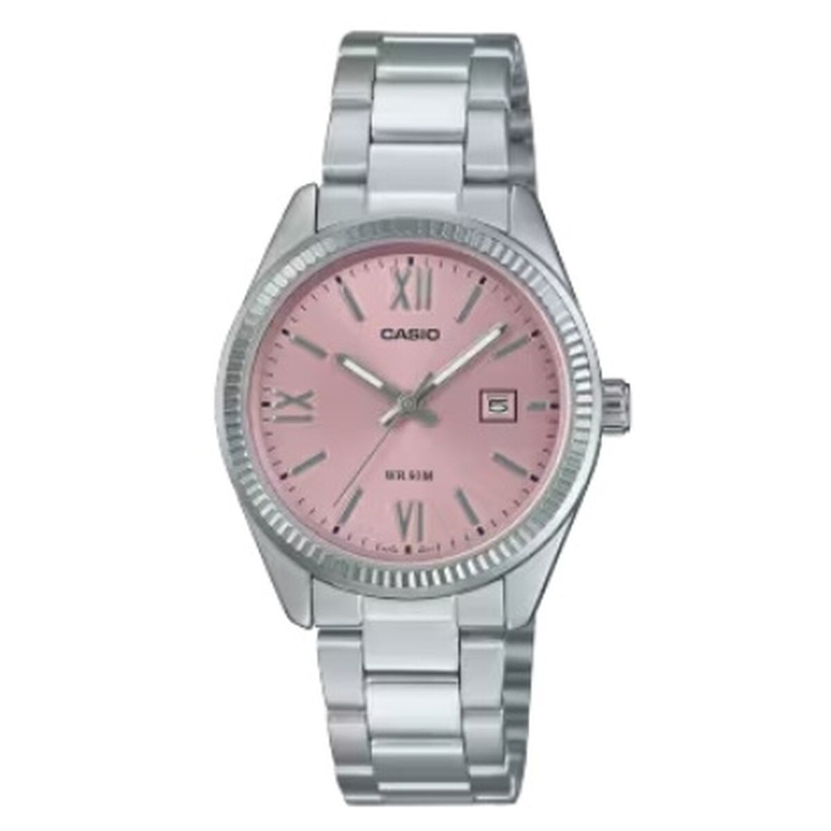 Orologio Donna Casio LADY DATE - PINK Argentato (Ø 30 mm)