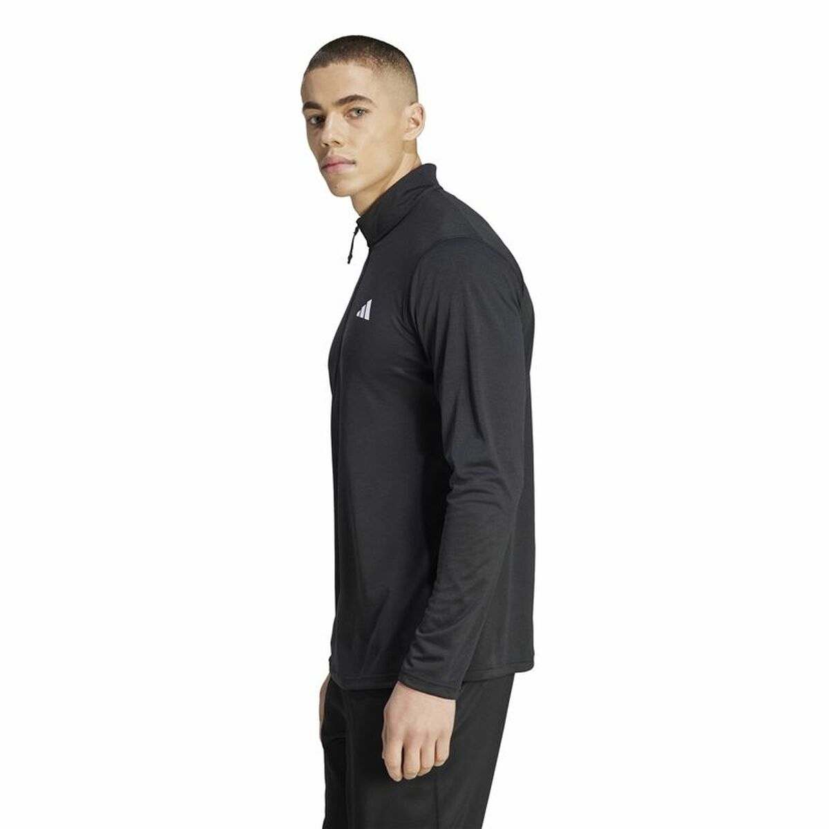 Felpa da Allenamento per Adulti Adidas Tr-Es+ 1I4Zip Nero Taglia:L - Image 5