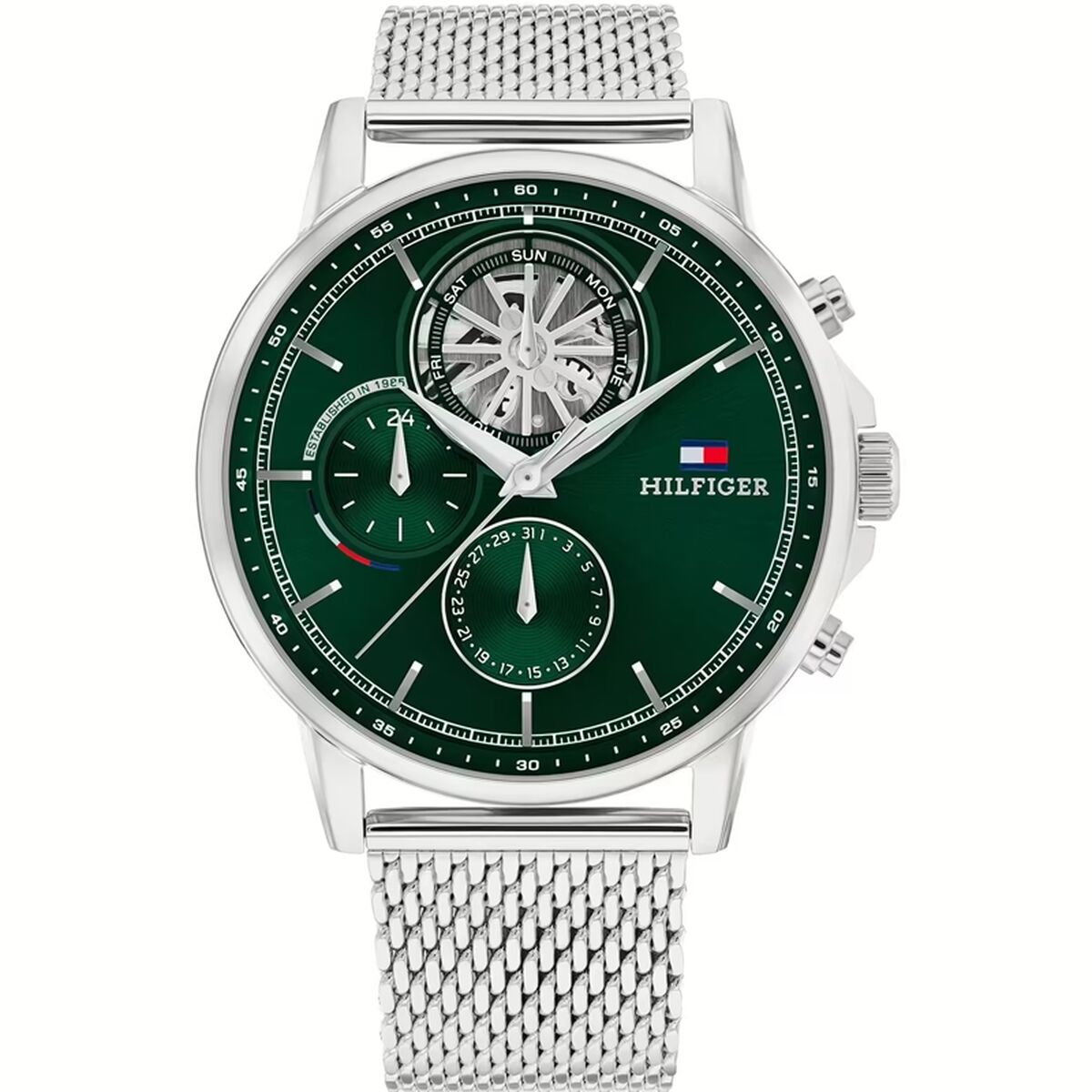 Orologio Uomo Tommy Hilfiger 1692157 Verde Argentato