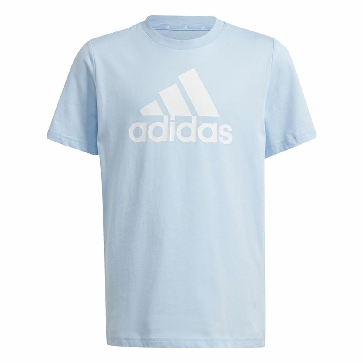 Maglia a Maniche Corte Unisex Adidas Essentials Azzurro Blu cielo Taglia:15-16 Anni