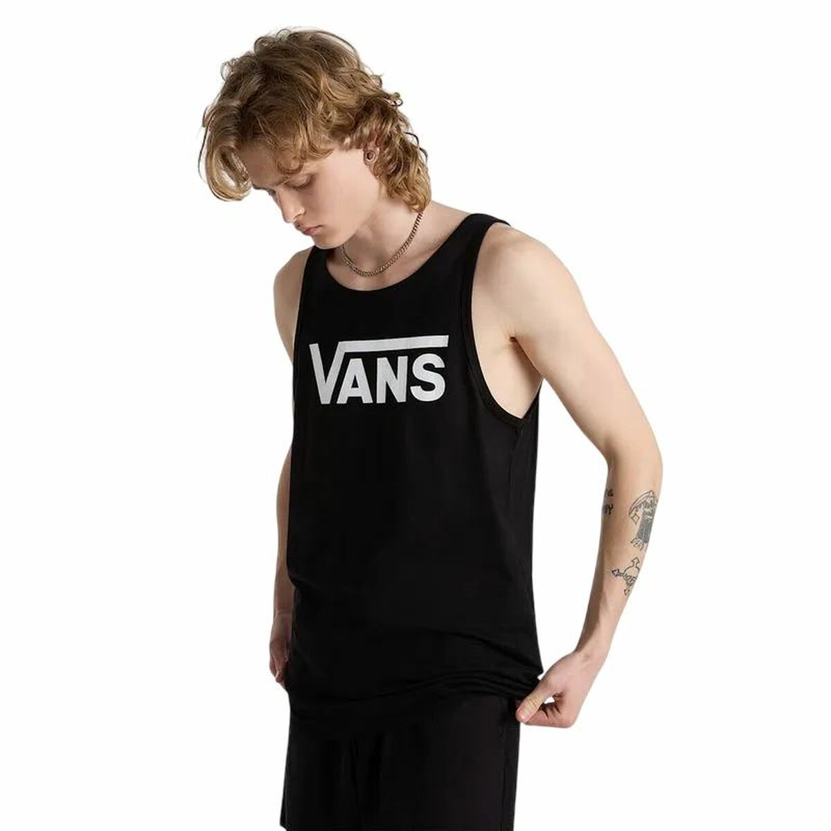 Canotta Uomo Vans Mn Classic Tank Bianco Nero Taglia:S
