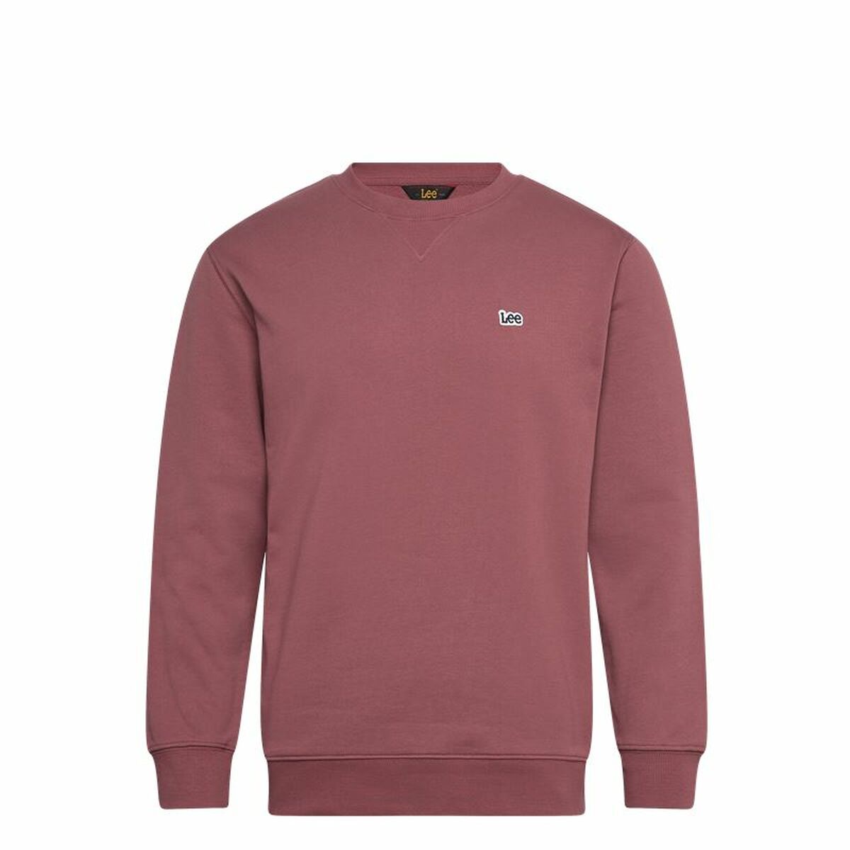 Felpa senza Cappuccio Uomo Lee Lee Patch Crew Sws Rosso Cremisi Taglia:XL