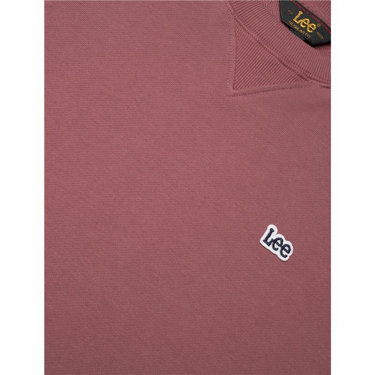 Felpa senza Cappuccio Uomo Lee Lee Patch Crew Sws Rosso Cremisi Taglia:XL - Image 3