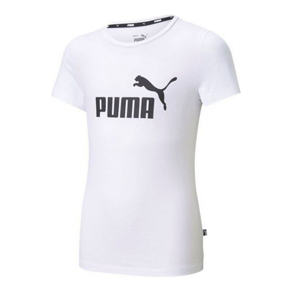 Maglia a Maniche Corte per Bambini Puma ESS Logo Tee Bianco Taglia:9-10 Anni