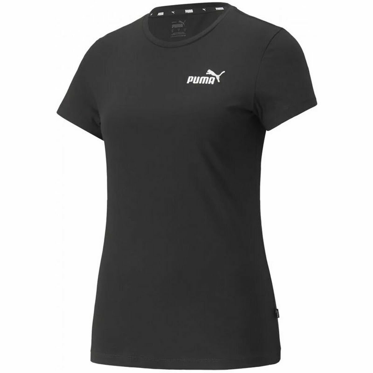Maglia Sportiva a Maniche Corte Puma Essentials+ Embroidery Nero Taglia:S