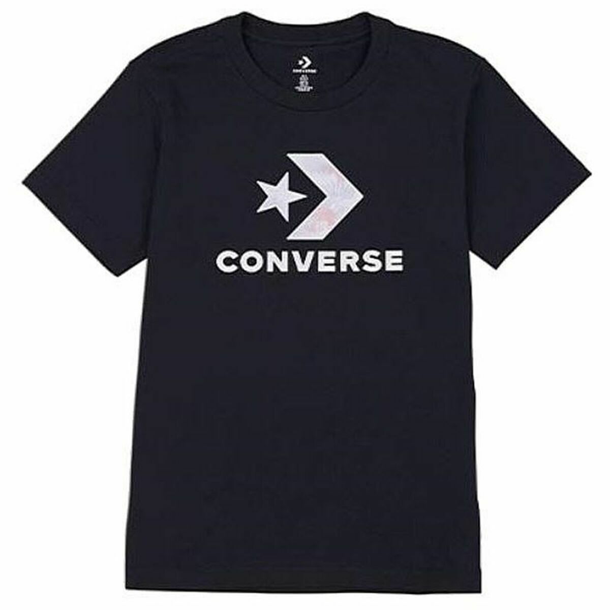 Maglia a Maniche Corte Donna Converse Seasonal Star Chevron Nero Taglia:S