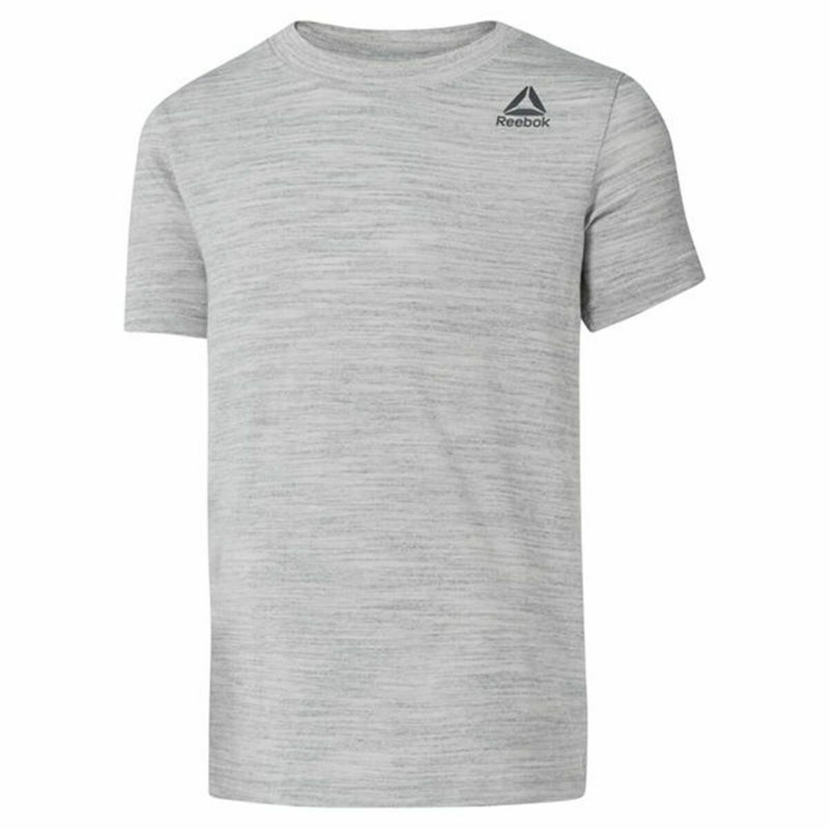 Maglia a Maniche Corte per Bambini Reebok Essentials Marble Melange Grigio chiaro Taglia:Taglia - 12-14 Anni