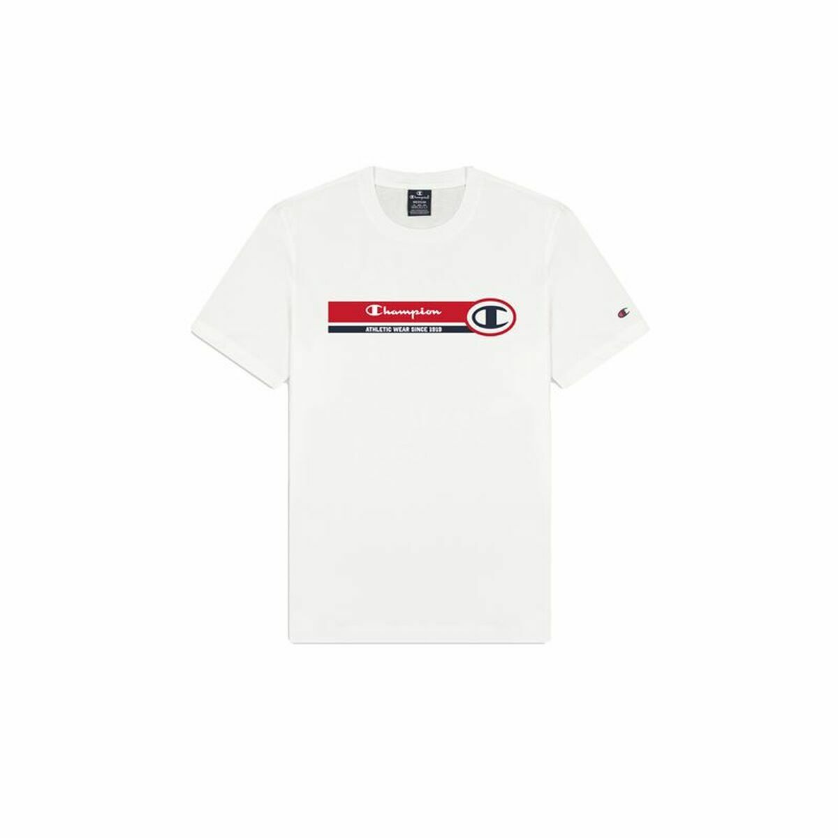 Maglia a Maniche Corte Uomo Champion Crewneck Bianco Taglia:M