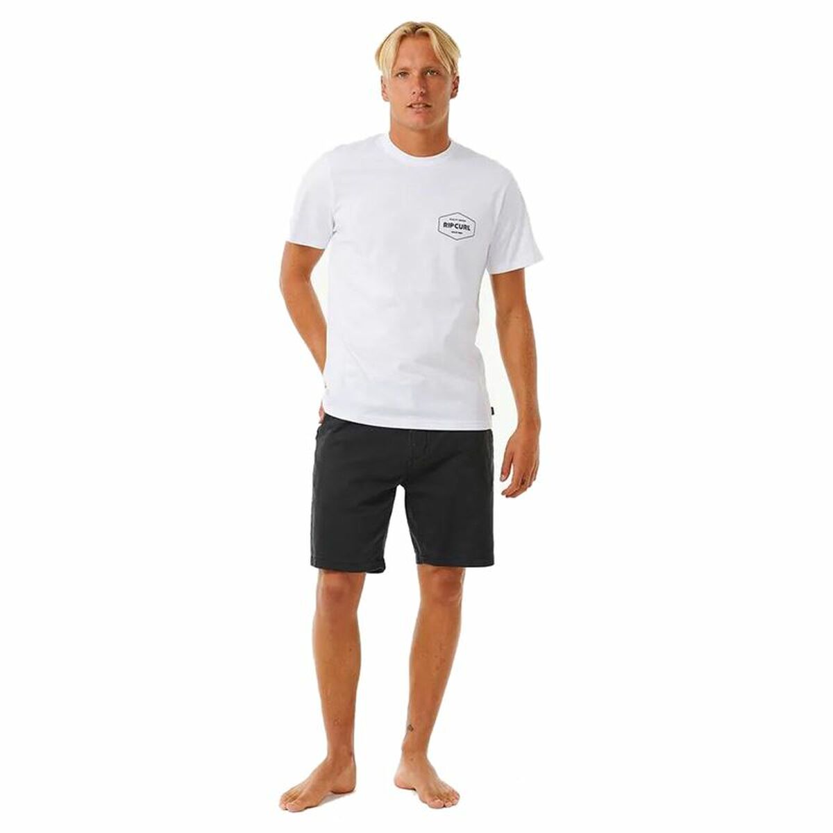 Maglia a Maniche Corte Uomo Rip Curl Stapler  Bianco Taglia:XL