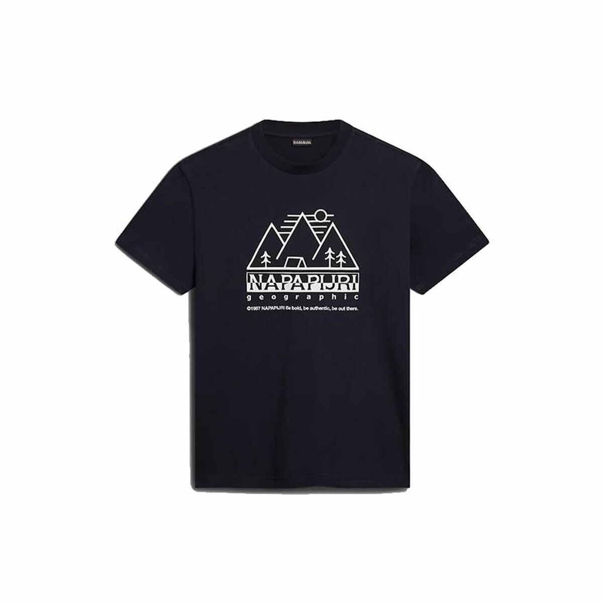 Maglia a Maniche Corte Uomo Napapijri S-Faber Nero Taglia:L