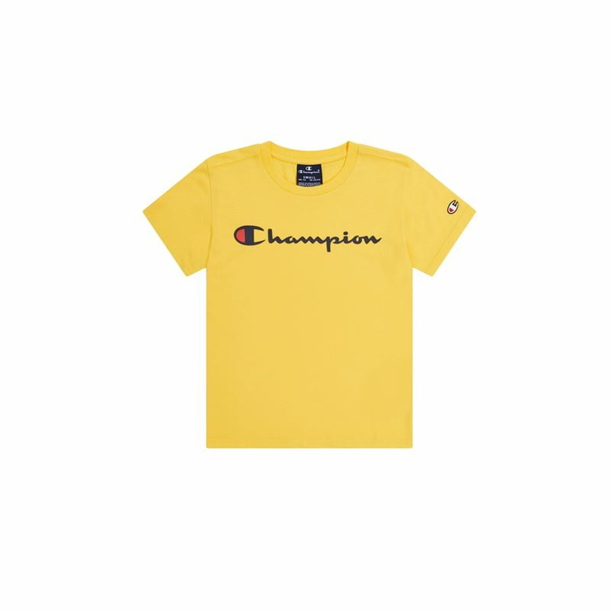Maglia a Maniche Corte per Bambini Champion Crewneck Giallo Taglia:11-12 Anni