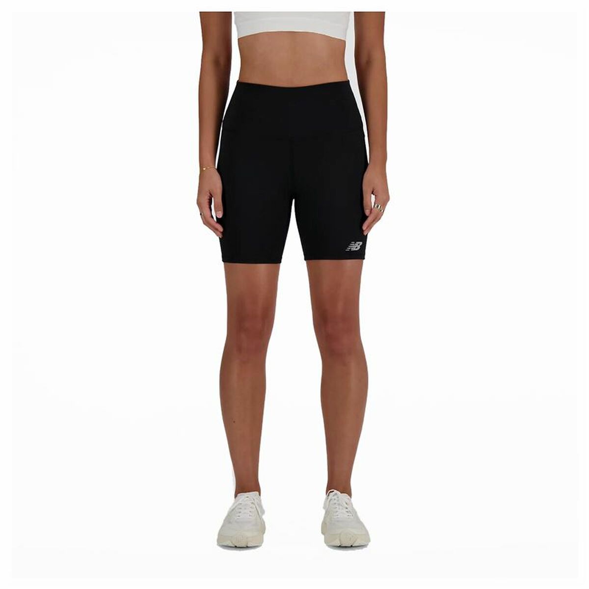 Pantaloncini da Donna New Balance Nb Harmony High Rise Nero Taglia:L