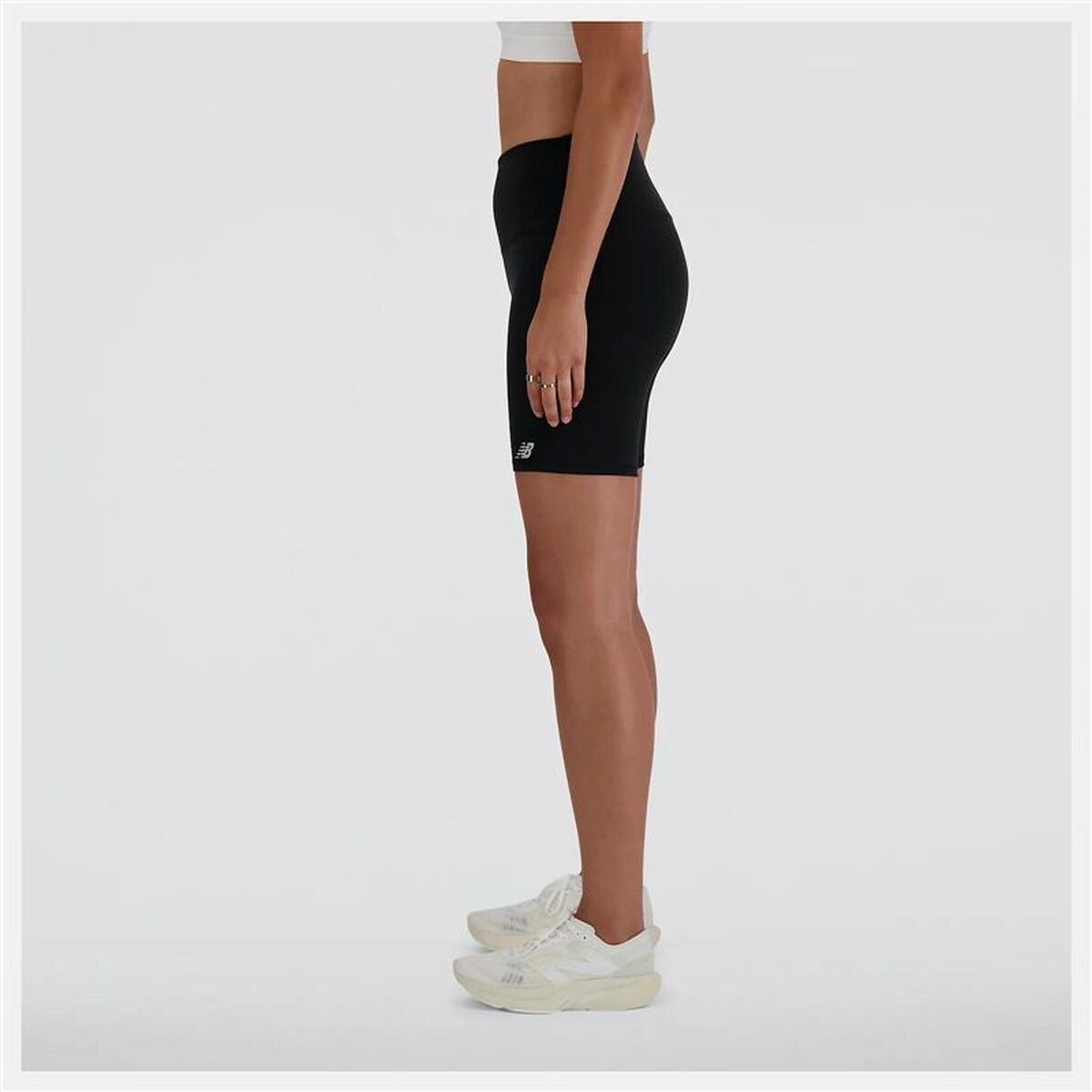 Pantaloncini da Donna New Balance Nb Harmony High Rise Nero Taglia:L - Image 3