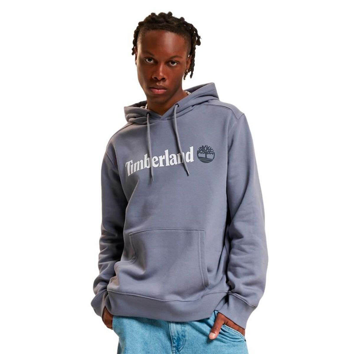 Felpa con Cappuccio Uomo Timberland Kennebec River Linear Logo Taglia:L