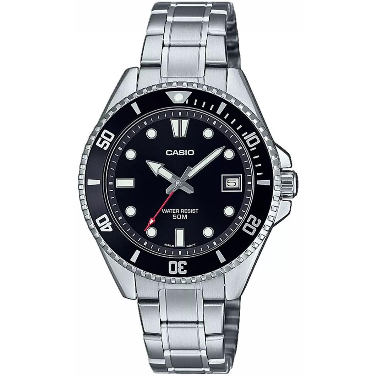 Orologio Uomo Casio MDV-10D-1A1VEF Nero Argentato
