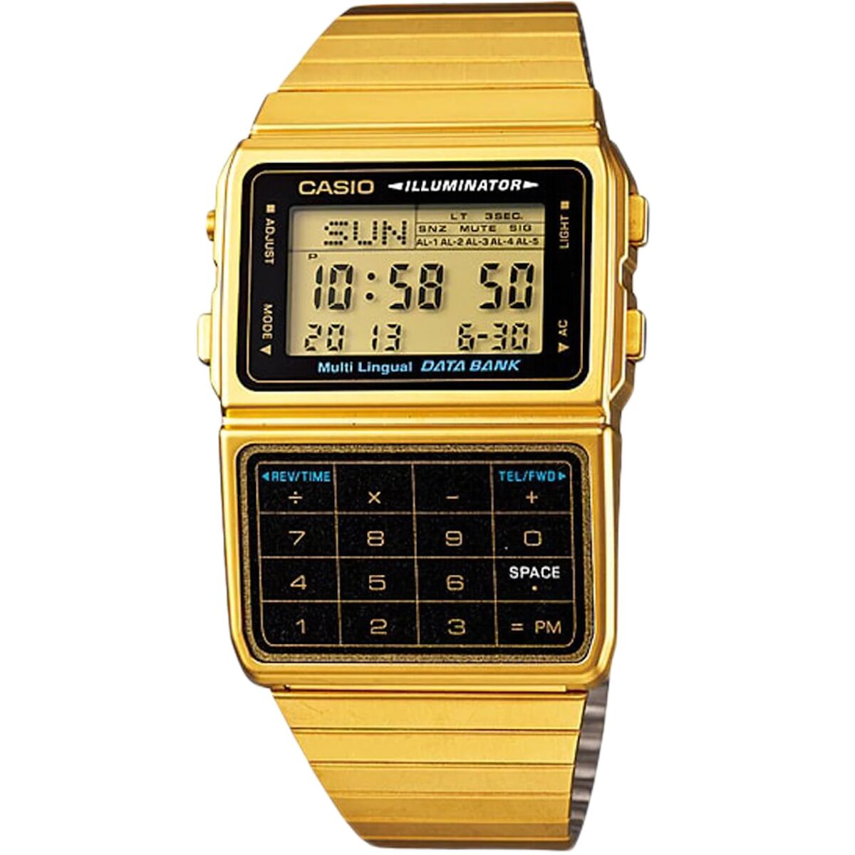 Orologio Unisex Casio DATABANK CALCULATOR GOLD