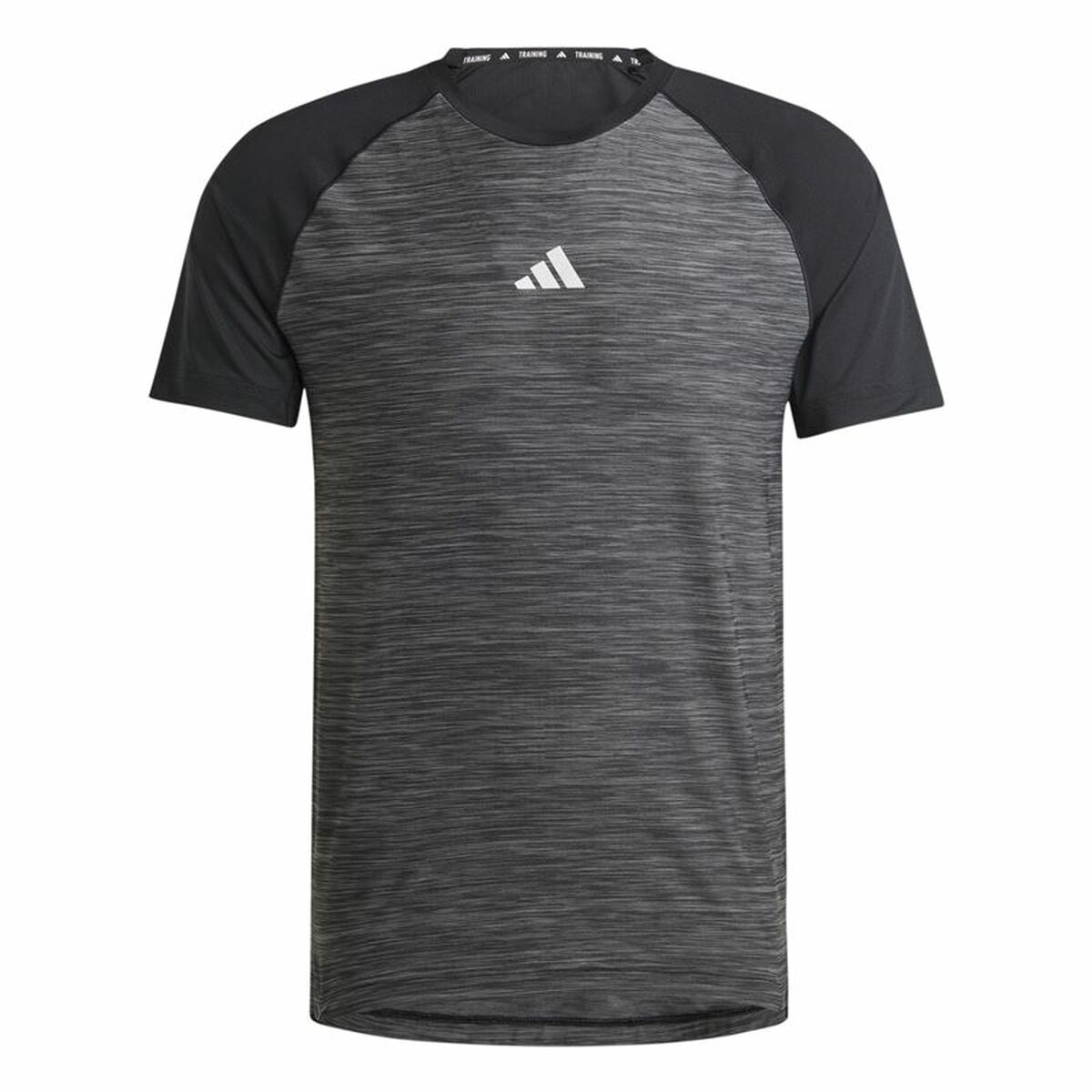 Maglia a Maniche Corte Uomo Adidas Gym+ Training Nero Grigio Taglia:S
