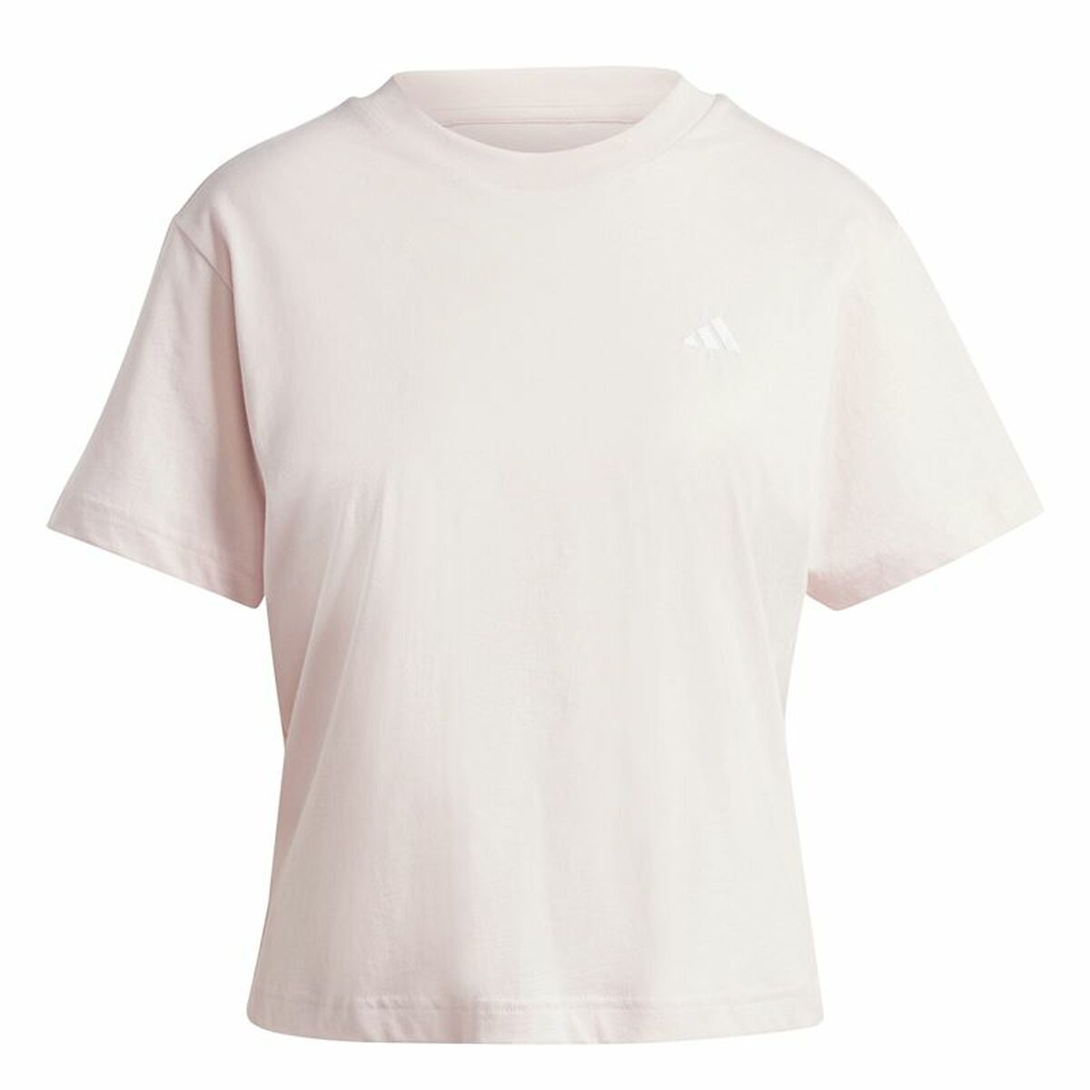 Maglia a Maniche Corte Donna Adidas Essentials Small Logo Beige Rosa Taglia:M