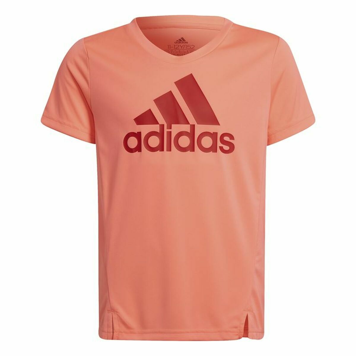 Maglia a Maniche Corte per Bambini Adidas Designed to Move Salmone Taglia:14-15 Anni