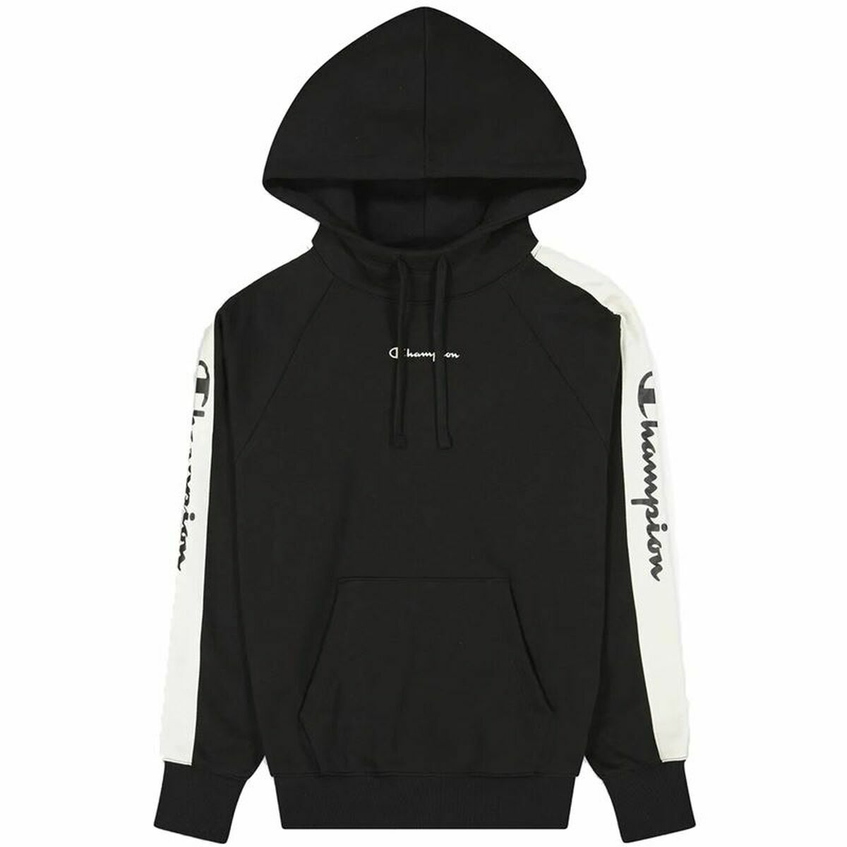 Felpa con Cappuccio Donna Champion Bianco Nero Taglia:M
