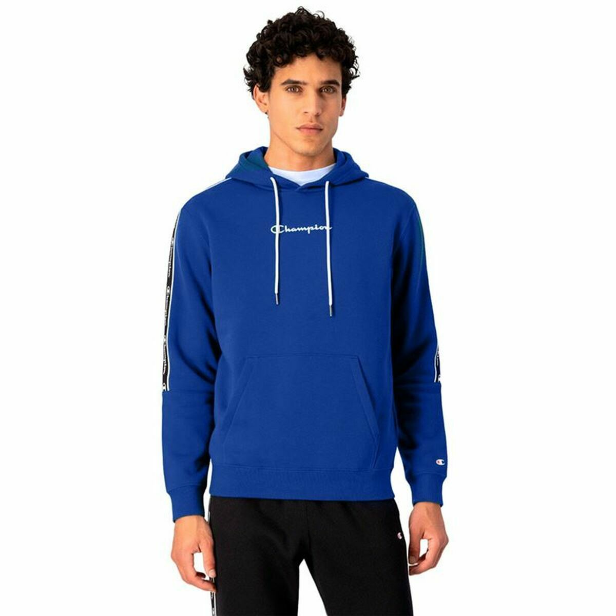 Felpa con Cappuccio Uomo Champion Azzurro Taglia:M