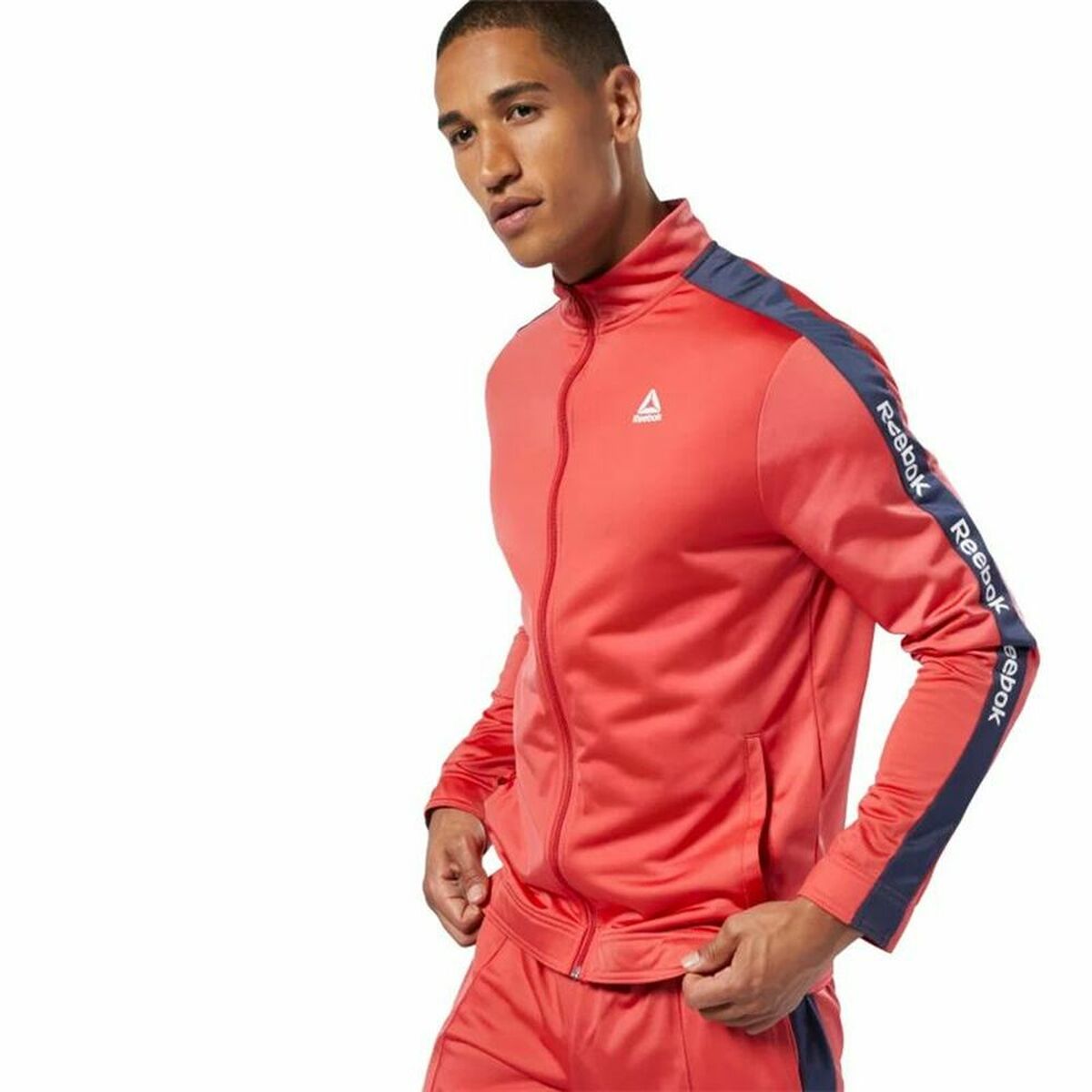 Giacca Sportiva da Uomo Reebok Essentials Linear Rosso Taglia:S