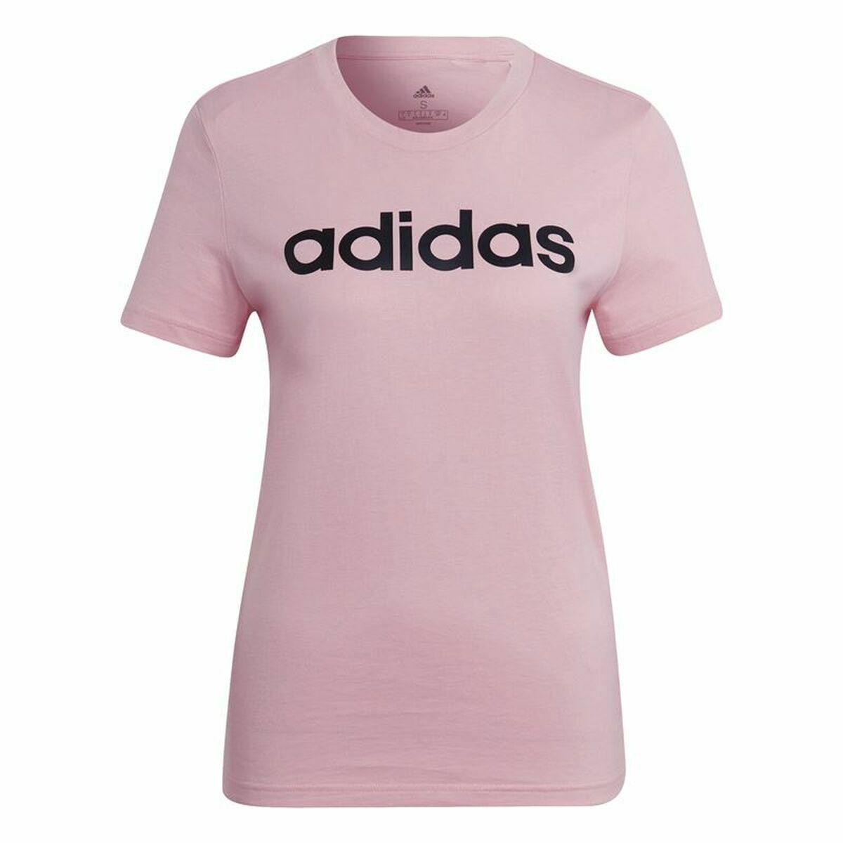 Maglia a Maniche Corte Donna Adidas Loungewear Essentials Slim Logo Rosa Taglia:S