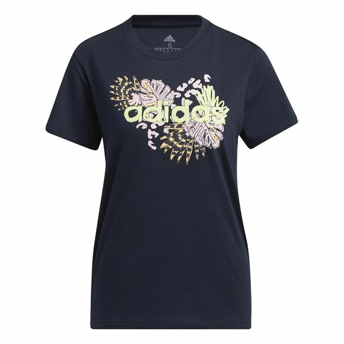 Maglia a Maniche Corte Donna Adidas Farm Print Graphic Blu scuro Taglia:S