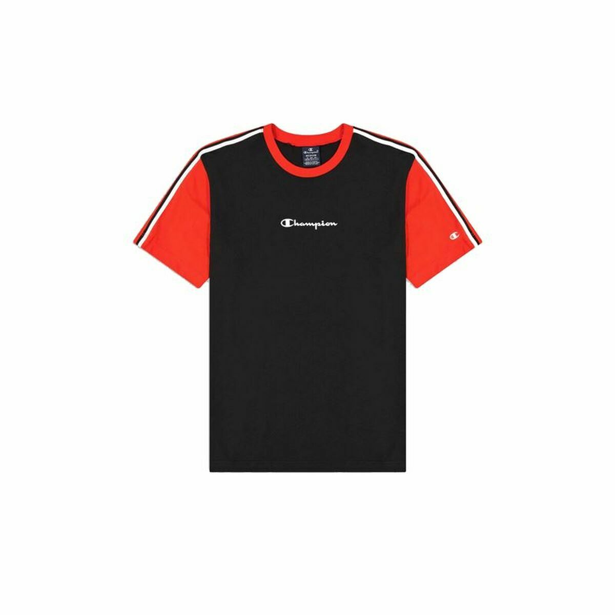 Maglia a Maniche Corte Uomo Champion Crewneck Nero Taglia:M