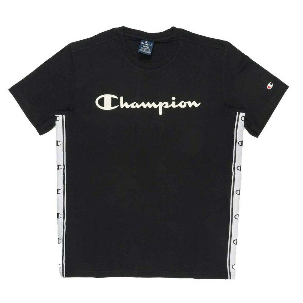 Maglia a Maniche Corte Uomo Champion Crewneck Nero Taglia:M
