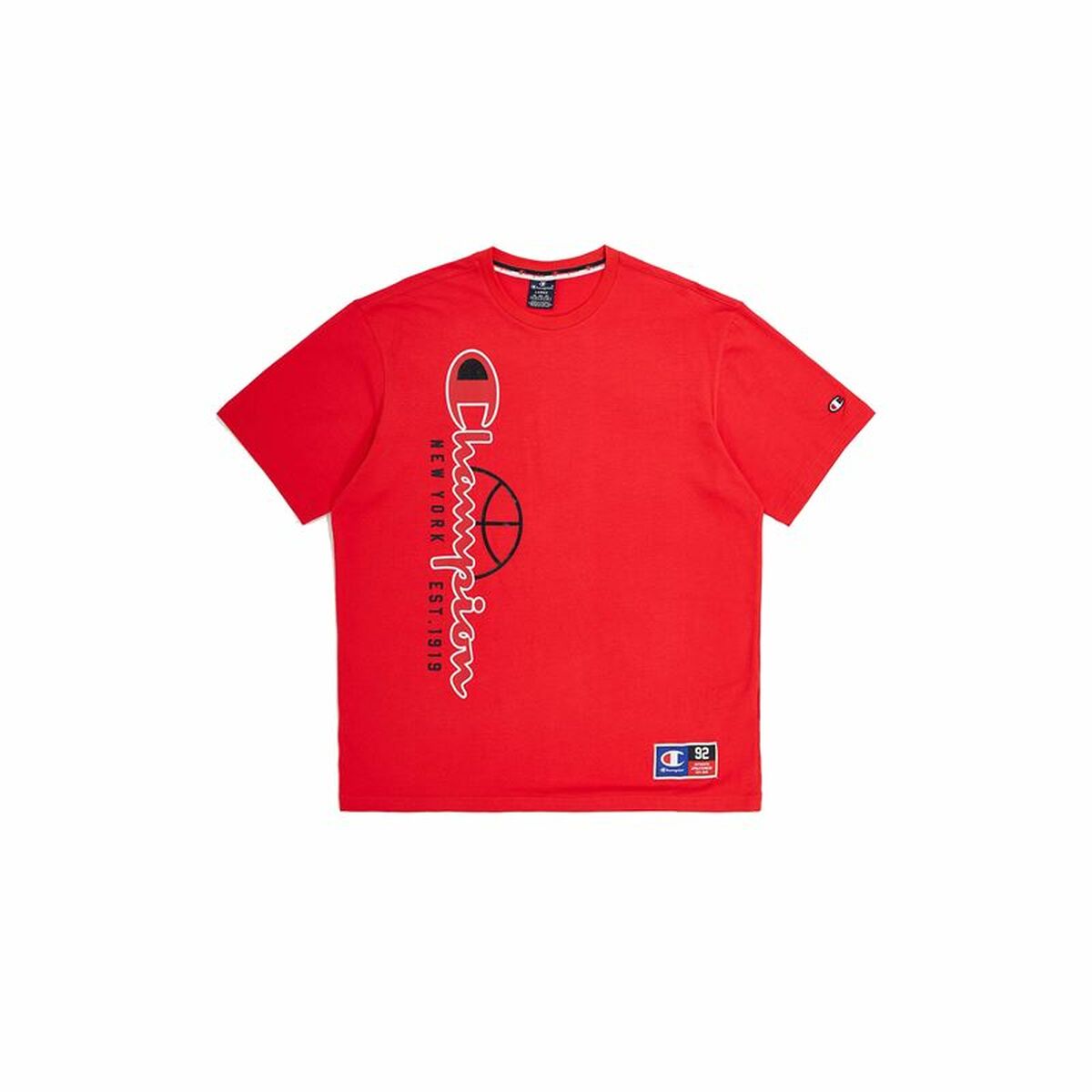 Maglia a Maniche Corte Uomo Champion Crewneck Rosso Taglia:L
