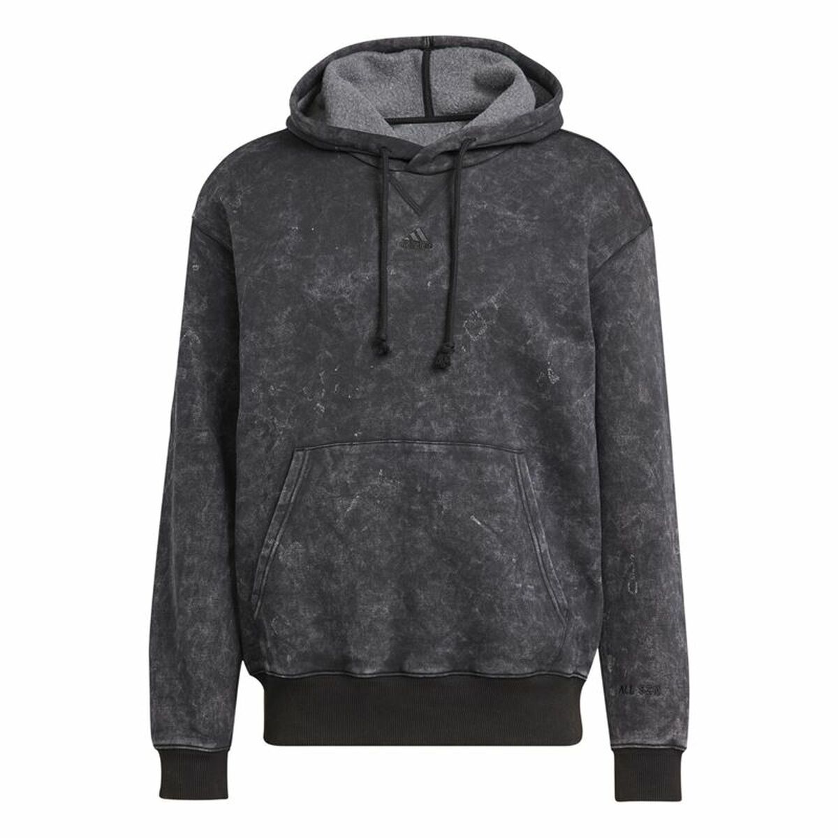 Felpa con Cappuccio Uomo Adidas All Szn Nero Grigio Taglia:L