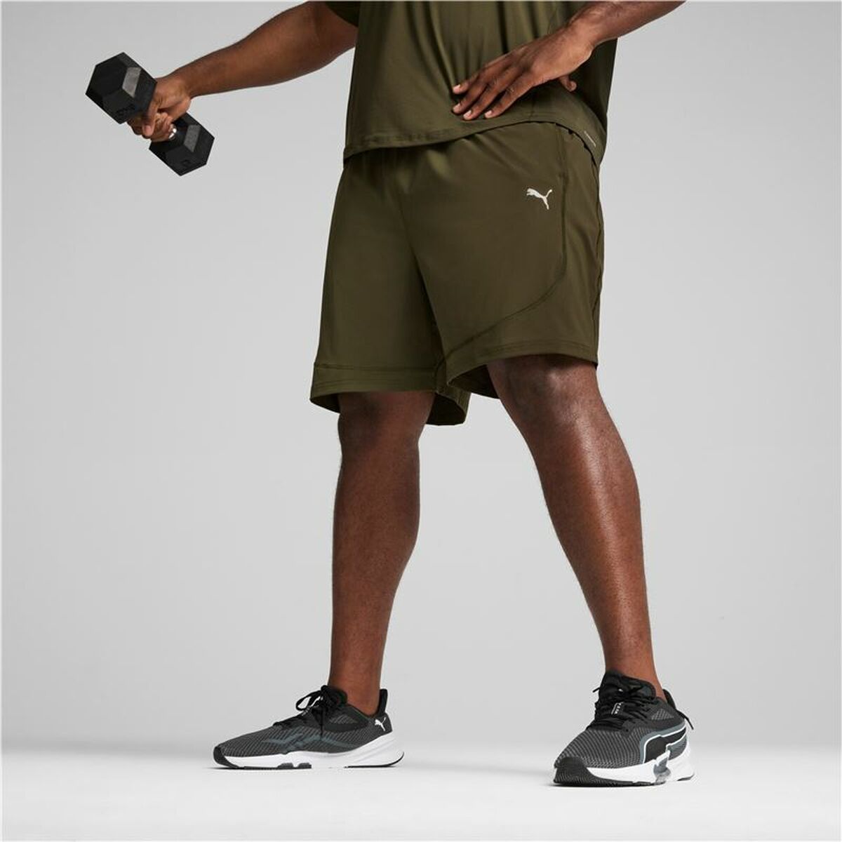 Pantaloncino Sportivo Puma Flex 7" Woven Oliva Taglia:L - Image 4