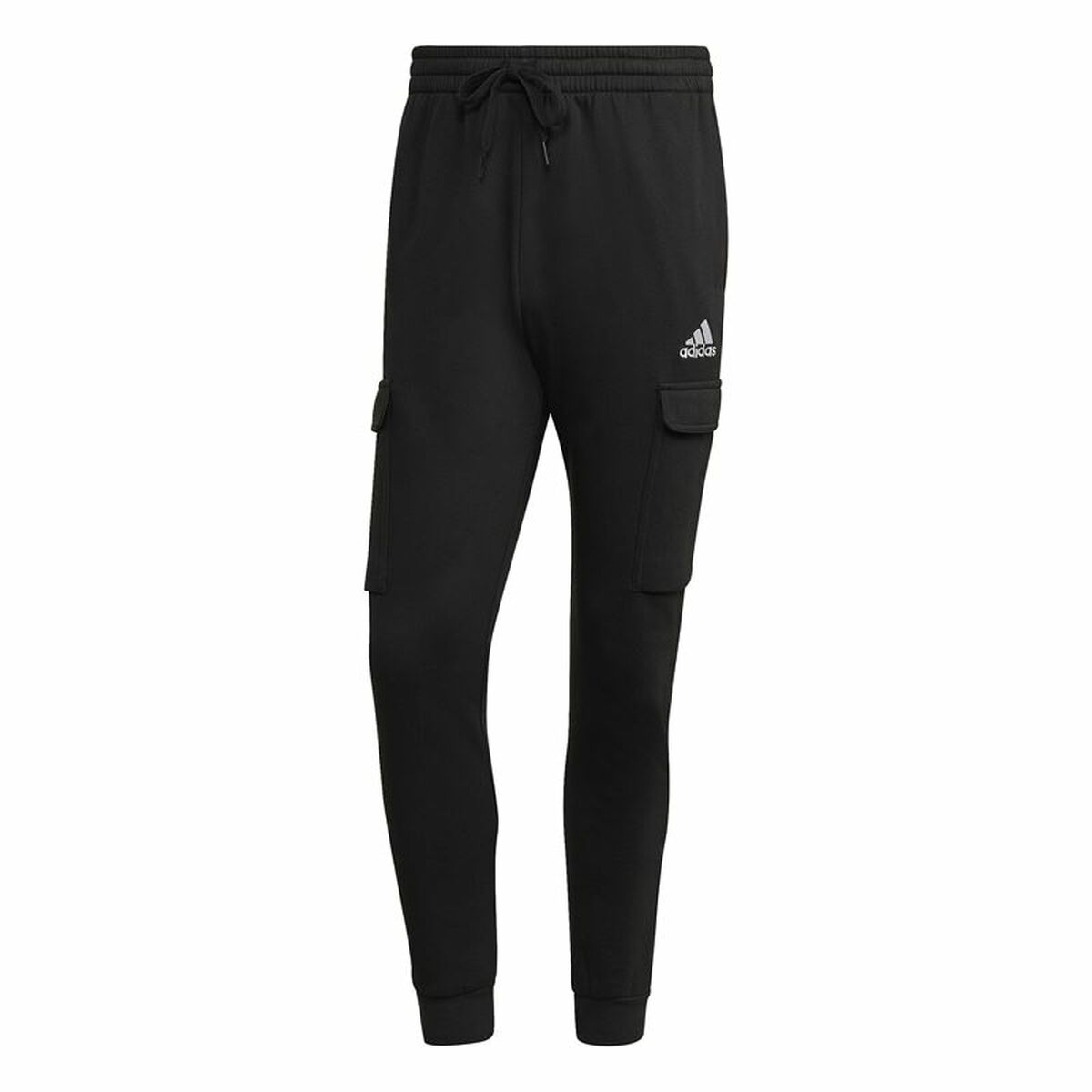 Pantalone Lungo Sportivo Adidas Essentials Fleece Nero Uomo Taglia:S