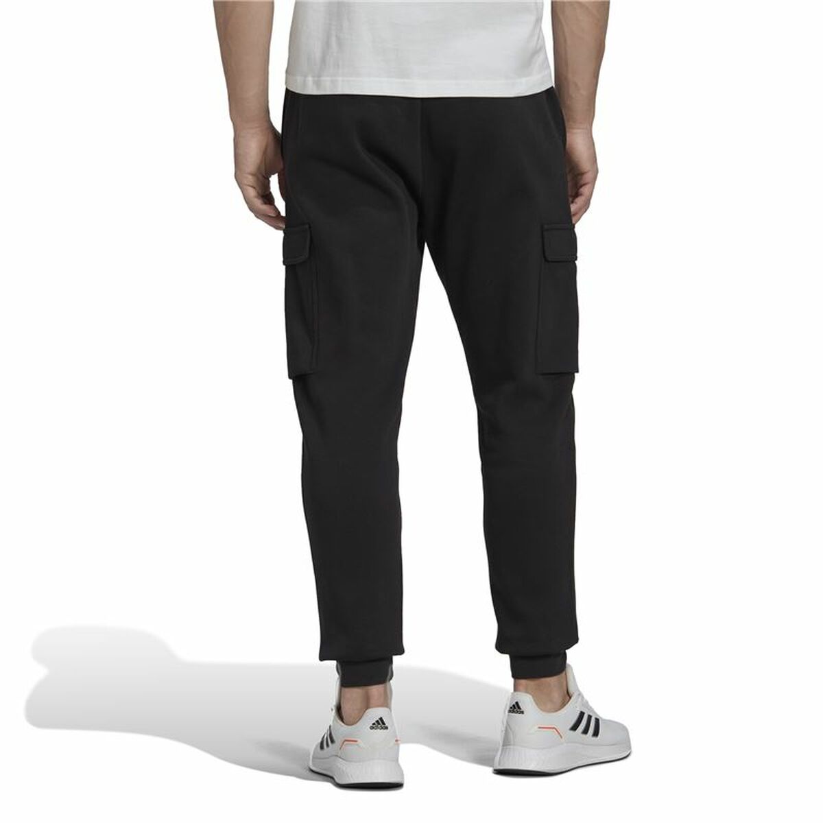 Pantalone Lungo Sportivo Adidas Essentials Fleece Nero Uomo Taglia:S - Image 3