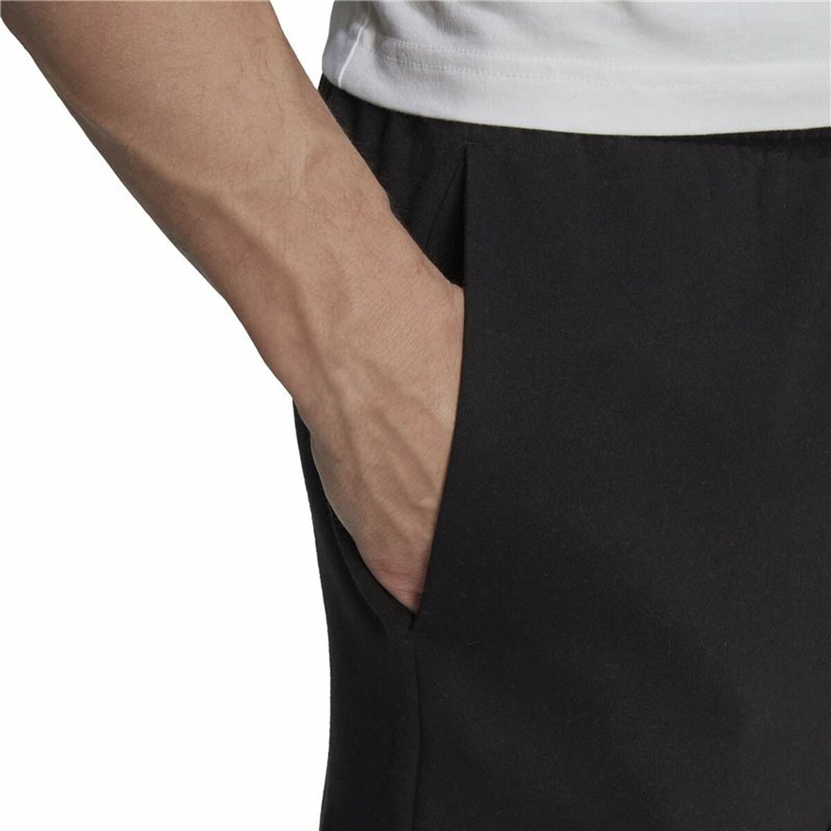 Pantalone Lungo Sportivo Adidas Essentials Fleece Nero Uomo Taglia:S - Image 6