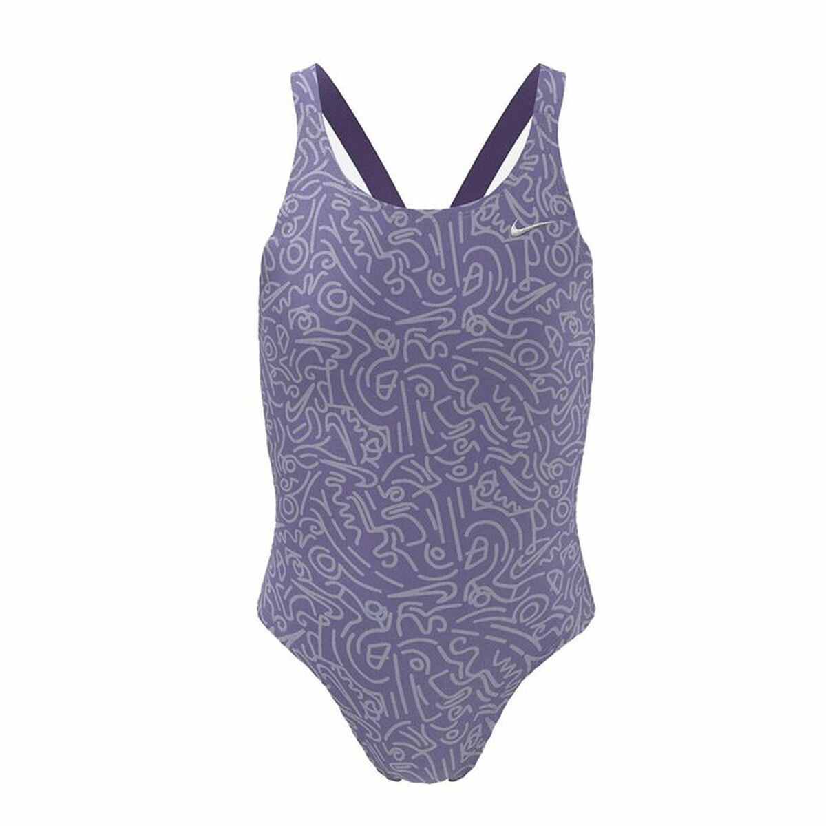 Costume da Bagno Bambina Nike Fastback  Viola Taglia:13-15 Anni