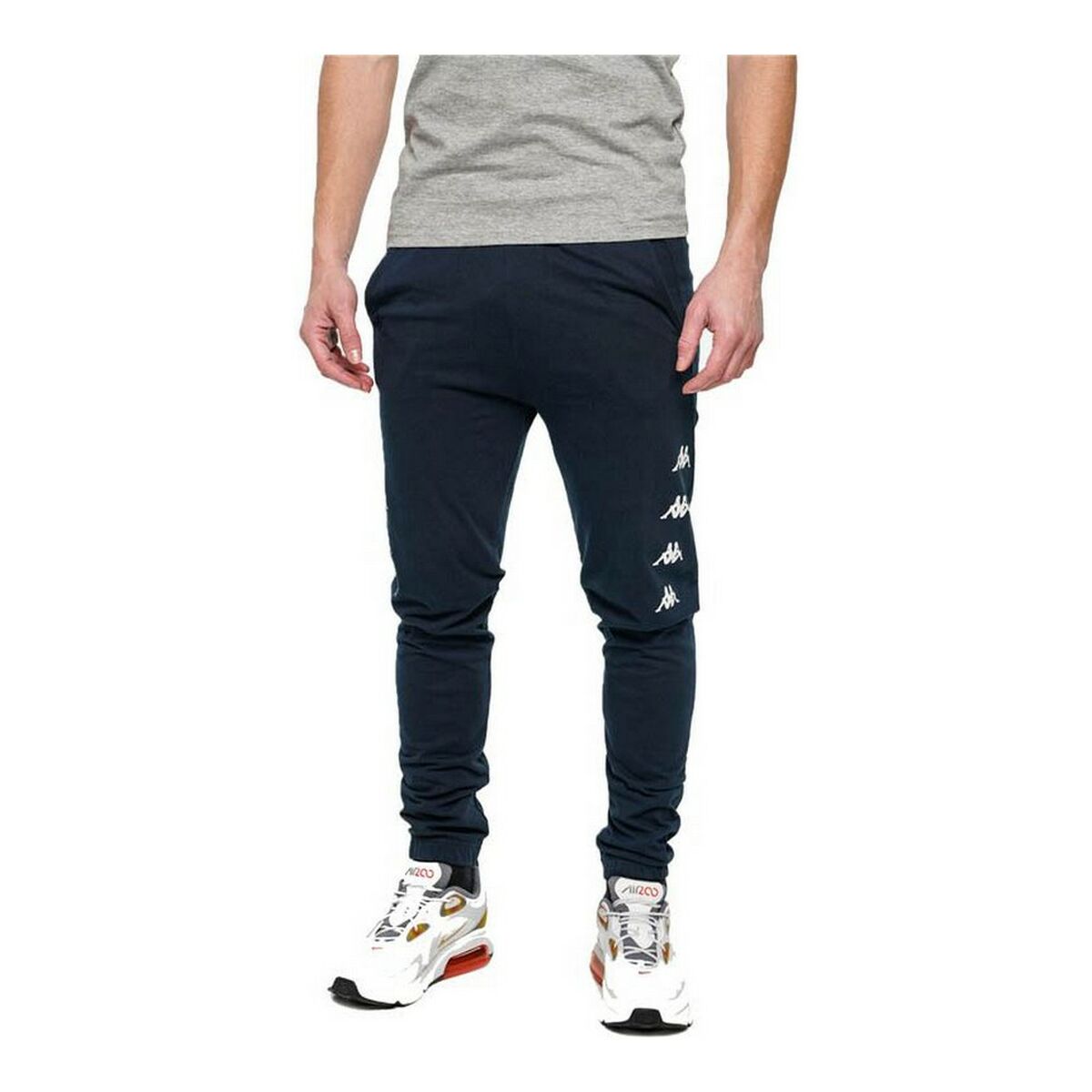 Pantalone per Adulti Kappa Kolrik  Nero Uomo Blu Marino Taglia:S