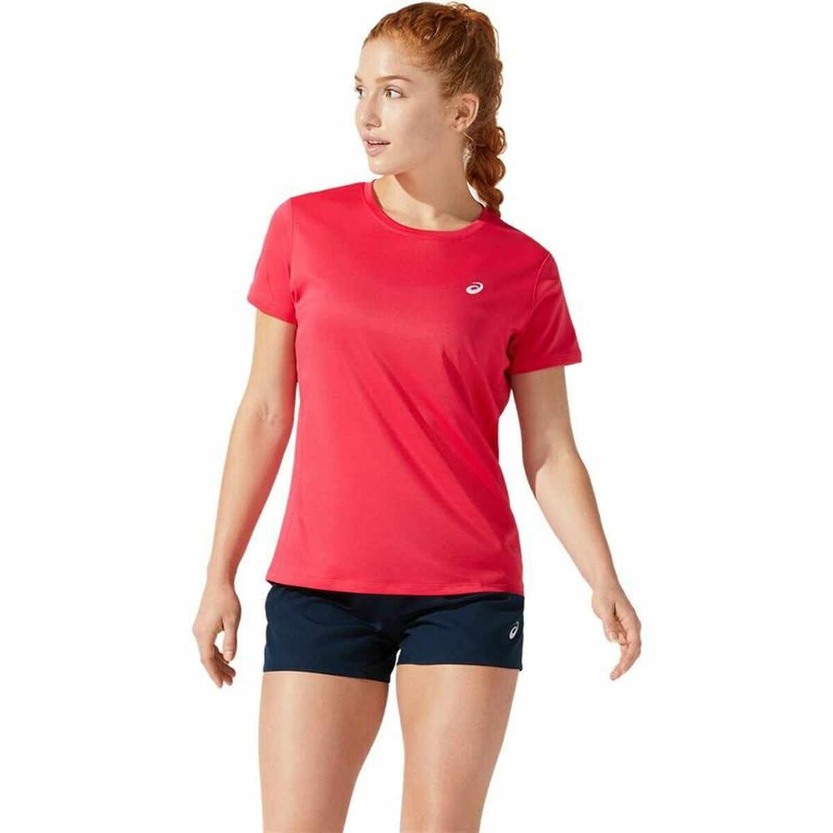 Maglia a Maniche Corte Donna Asics Core Rosso Cremisi Taglia:S