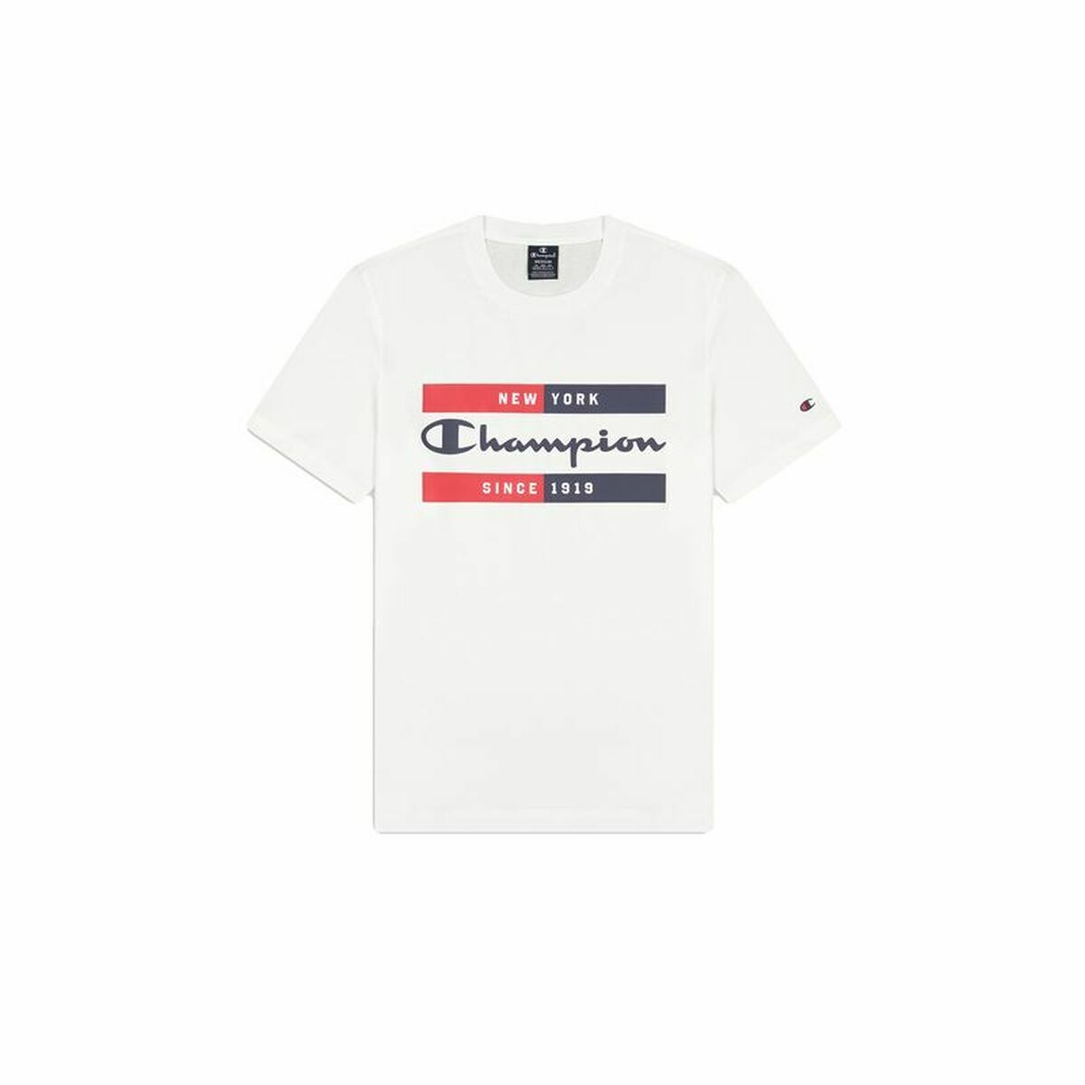 Maglia a Maniche Corte Uomo Champion Crewneck Bianco Taglia:S