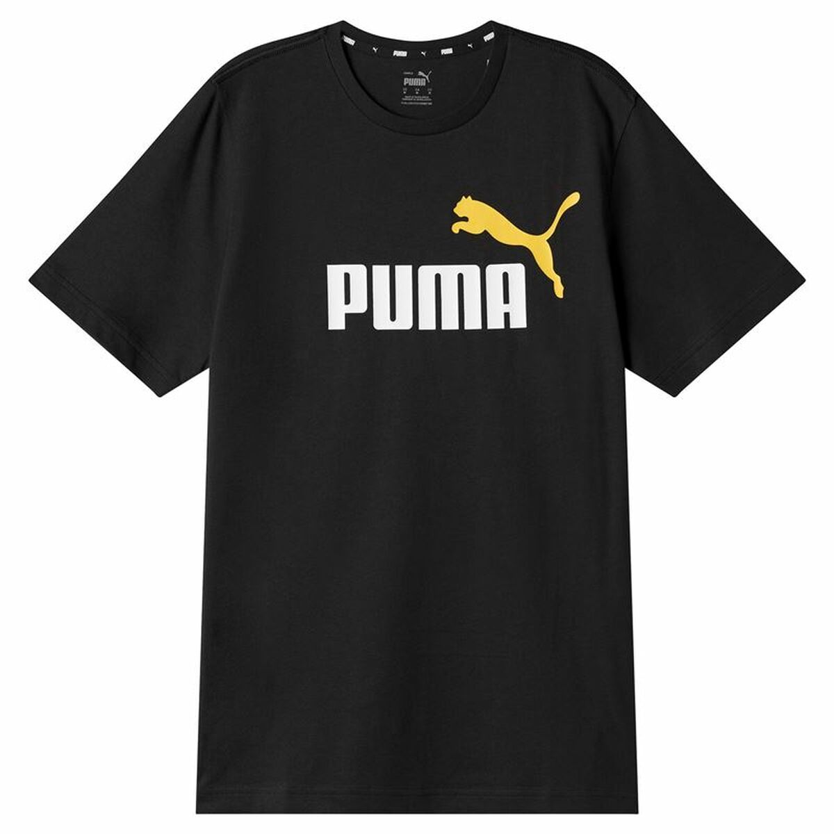Maglia a Maniche Corte Uomo Puma Ess+ 2 Col Logo Nero Taglia:S