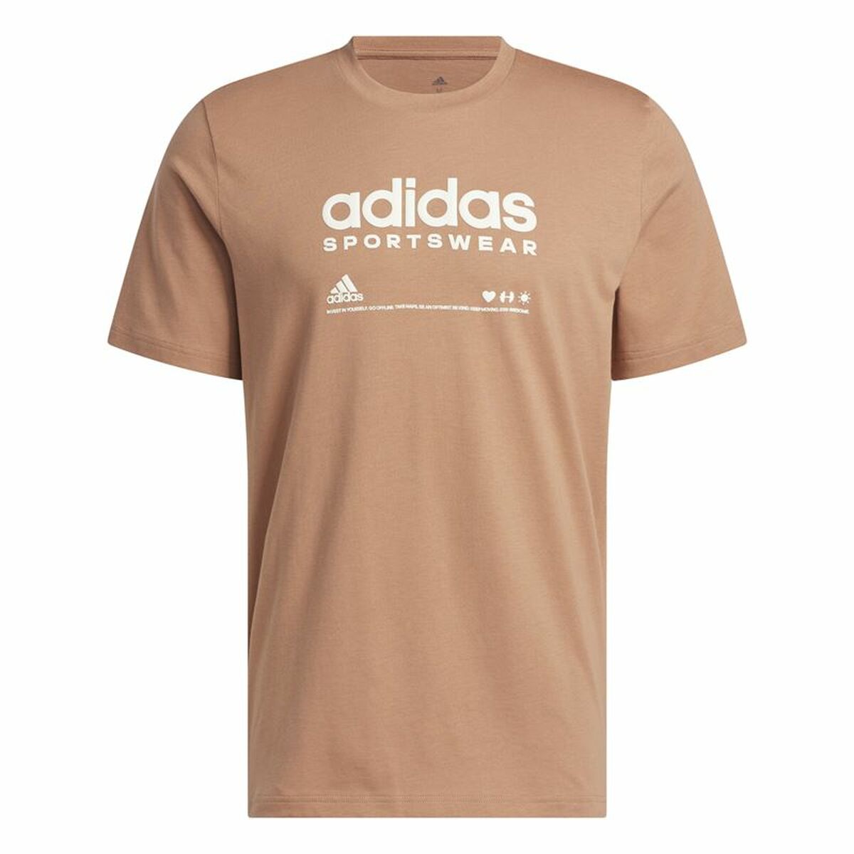 Maglia a Maniche Corte Uomo Adidas Lounge Marrone Taglia:L