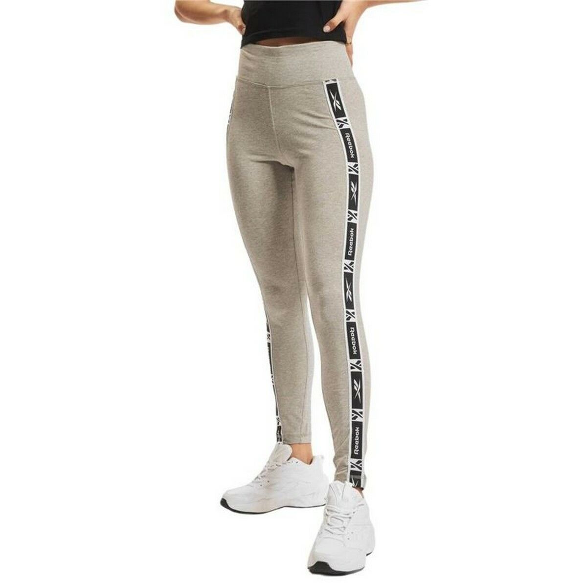 Leggings Sportivo da Donna Reebok Grigio Taglia:XS