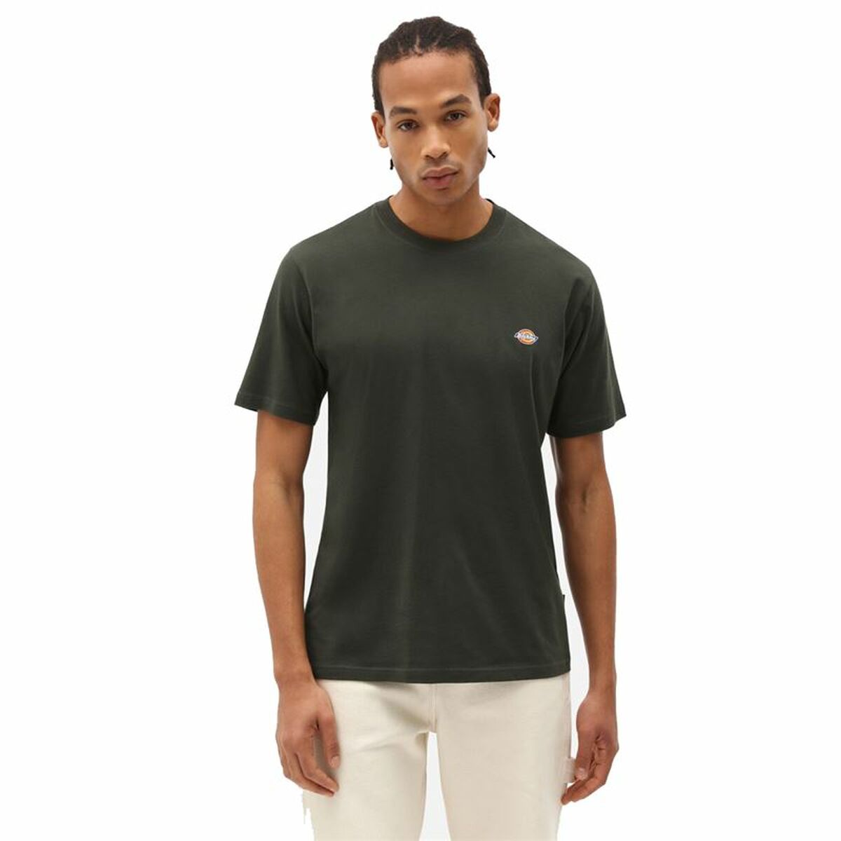 Maglia a Maniche Corte Uomo Dickies Mapleton Verde scuro Taglia:S